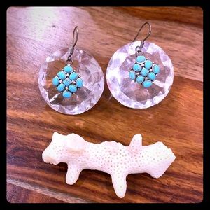Turquoise Silver Vintage Earrings